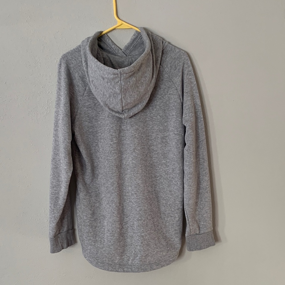 Adidas Heather Gray Pullover with Black Emblem - Picture 4 of 6